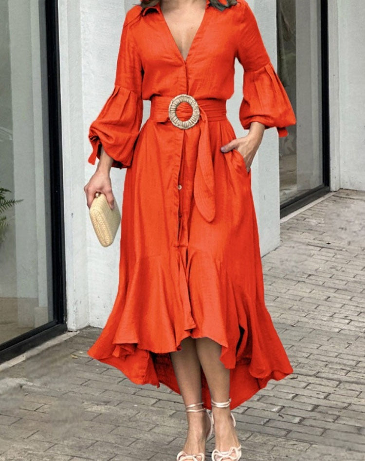 Lina | Robe Décontractée à Manches Longues