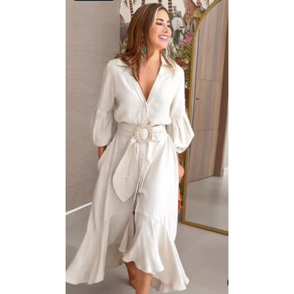 Lina | Robe Décontractée à Manches Longues