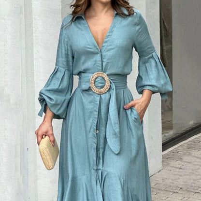 Lina | Robe Décontractée à Manches Longues